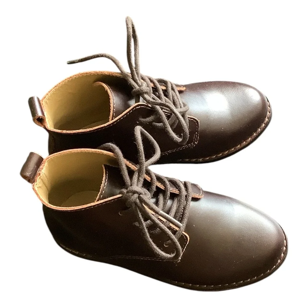 Janie and Jack Kids Brown Leather Desert Chukka Boots Size 8 101259001 Holiday